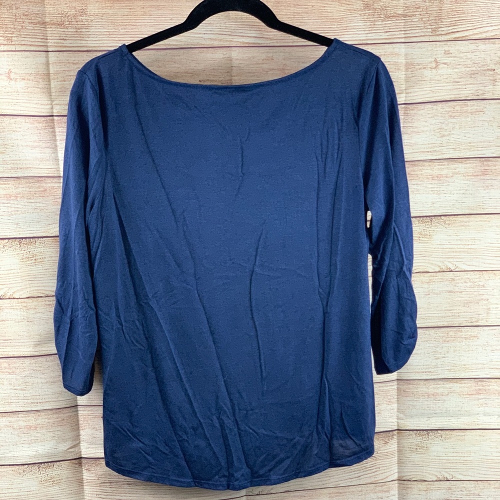 Apt 9 3/4 Sleeve Gathered Side Top - Picture 2 of 6
